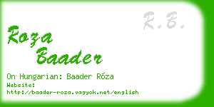 roza baader business card